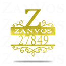 Initial Address Swirl Monogram