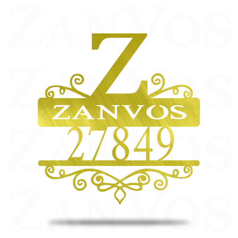 Initial Address Swirl Monogram