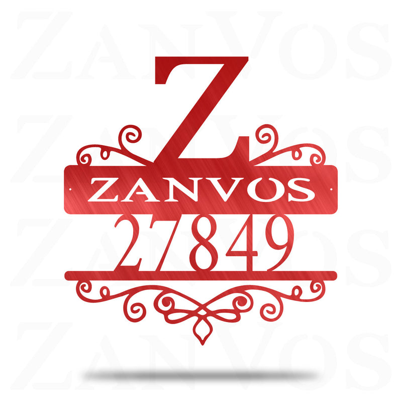 Initial Address Swirl Monogram