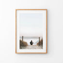 Inspirational Relax Summer Print. Surfer on the Beach by Wall Art Set