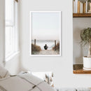 Inspirational Relax Summer Print. Surfer on the Beach by Wall Art Set