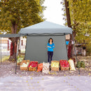 Patio 10x10FT Instant Pop-up Canopy Folding Tent with Sidewalls and Awnings Outdoor-Gray by LJGDeals