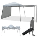 Patio 10x10FT Instant Pop-up Canopy Folding Tent with Sidewalls and Awnings Outdoor-Gray by DirectDeals
