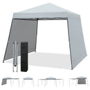 Patio 10x10FT Instant Pop-up Canopy Folding Tent with Sidewalls and Awnings Outdoor-Gray by LJGDeals