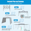 Patio 10x10FT Instant Pop-up Canopy Folding Tent with Sidewalls and Awnings Outdoor-Gray by DirectDeals