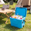 Insulated Portable Cooler Hard Shell Ice Chest with 2 Cup Holders by LJGDeals