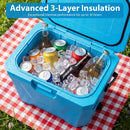 Insulated Portable Cooler Hard Shell Ice Chest with 2 Cup Holders by LJGDeals