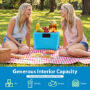 Insulated Portable Cooler Hard Shell Ice Chest with 2 Cup Holders by LJGDeals