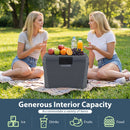 Insulated Portable Cooler Hard Shell Ice Chest with 2 Cup Holders by LJGDeals