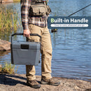 Insulated Portable Cooler Hard Shell Ice Chest with 2 Cup Holders by LJGDeals
