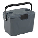 Insulated Portable Cooler Hard Shell Ice Chest with 2 Cup Holders by LJGDeals