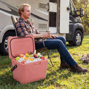 Insulated Portable Cooler Hard Shell Ice Chest with 2 Cup Holders by LJGDeals
