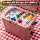 Insulated Portable Cooler Hard Shell Ice Chest with 2 Cup Holders by LJGDeals