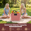 Insulated Portable Cooler Hard Shell Ice Chest with 2 Cup Holders by LJGDeals