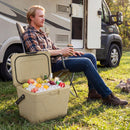 Insulated Portable Cooler Hard Shell Ice Chest with 2 Cup Holders by LJGDeals