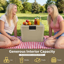 Insulated Portable Cooler Hard Shell Ice Chest with 2 Cup Holders