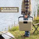 Insulated Portable Cooler Hard Shell Ice Chest with 2 Cup Holders by LJGDeals