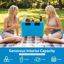 Insulated Portable Cooler Hard Shell Ice Chest with 2 Cup Holders Bottle Opener and Drain Plug by LJGDeals