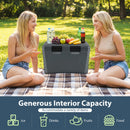 Insulated Portable Cooler Hard Shell Ice Chest with 2 Cup Holders Bottle Opener and Drain Plug by LJGDeals