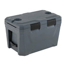 Insulated Portable Cooler Hard Shell Ice Chest with 2 Cup Holders Bottle Opener and Drain Plug by LJGDeals