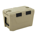 Insulated Portable Cooler Hard Shell Ice Chest with 2 Cup Holders Bottle Opener and Drain Plug by LJGDeals