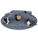 Interactive Foldable Cat Tunnel for Indoor Cats 40‚Äù Round Large Enrichment Play Felt Mat by LJGDeals