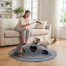 Interactive Foldable Cat Tunnel for Indoor Cats 40‚Äù Round Large Enrichment Play Felt Mat by LJGDeals