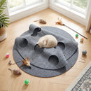 Interactive Foldable Cat Tunnel for Indoor Cats 40‚Äù Round Large Enrichment Play Felt Mat by LJGDeals