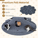 Interactive Foldable Cat Tunnel for Indoor Cats 40‚Äù Round Large Enrichment Play Felt Mat