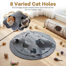 Interactive Foldable Cat Tunnel for Indoor Cats 40‚Äù Round Large Enrichment Play Felt Mat