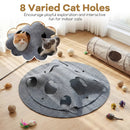 Interactive Foldable Cat Tunnel for Indoor Cats 40‚Äù Round Large Enrichment Play Felt Mat by LJGDeals