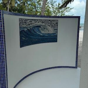 Intricate Wave Patterns: Marble Mosaic Masterpiece