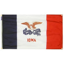 Iowa Flag with Grommets Along the Edges for Wall Hanging by Flagman of America