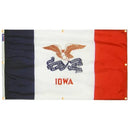 Iowa Flag with Grommets Along the Edges for Wall Hanging by Flagman of America