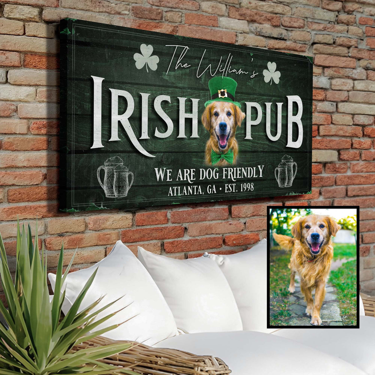 Irish Pub Dog Portrait Sign, photo 2 of 7