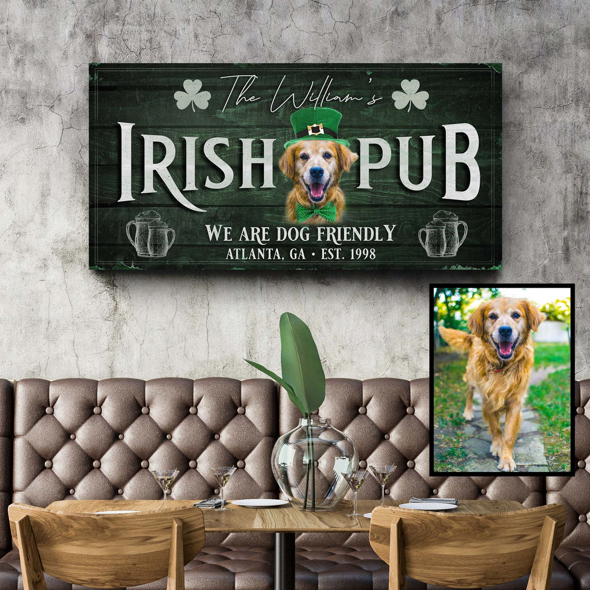 Irish Pub Dog Portrait Sign, photo 3 of 7