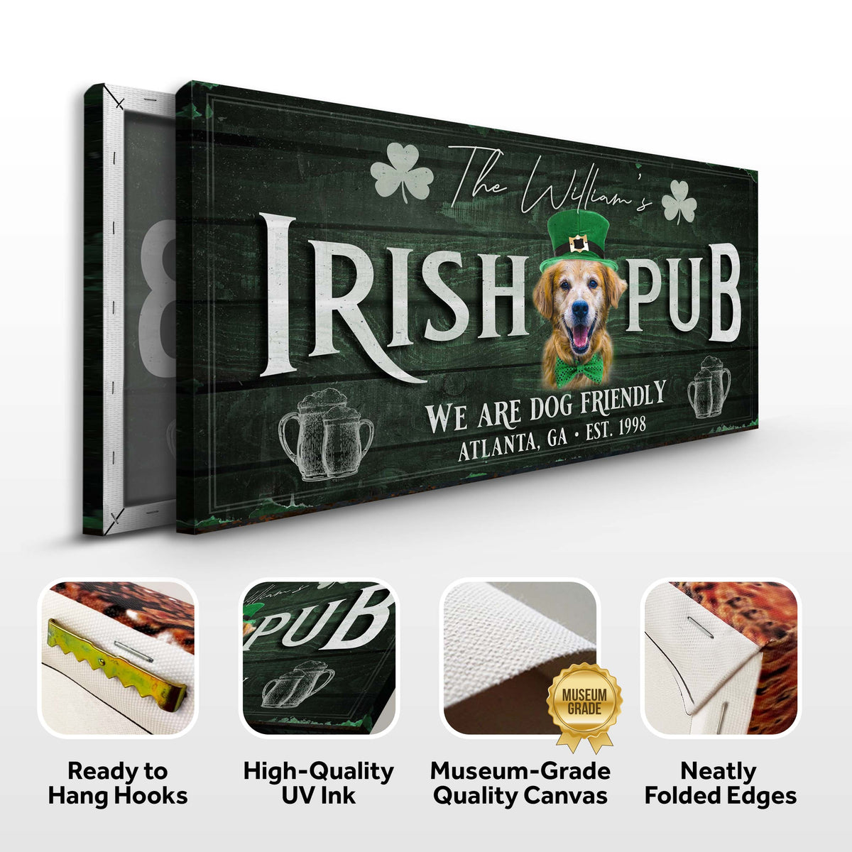 Irish Pub Dog Portrait Sign, photo 4 of 7