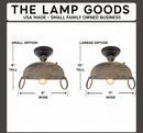 Iron Rustic Industrial Ceiling Light Fixture