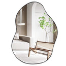 22 Inch x 30.5 Inch Irregular Wall Mounted Mirror with Premium Back Board-Black by LJGDeals