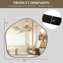Irregular Wall Mirror Metal Frame Asymmetrical Mirror with Expansion Screws-Black by LJGDeals