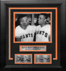 Monte Irvin and Willie Mays New York Giants 8x10 Framed Baseball Photo with Engraved Autographs by Dynasty Sports & Framing