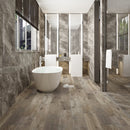 Island SPC Textured/Embossed 7"x60" Vinyl Flooring 6mm - Foggy Brown