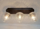 Antique Glass Ceiling Light Rectangular Chain Trio by The Lamp Goods