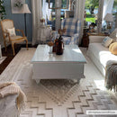 Alya White Fringe Rug