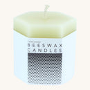 Beeswax Ivory Hexagon Pillar Candle - 3x3 inch