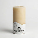 Ivory Pure Beeswax Pillar Candles by Bluecorn Candles