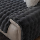 Thick Sofa Cushion Solid Color Faux Fur Fluffy Sofa Cushion Non-Slip Couch Covers