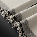 Modern Plaid Heavy Duty Sofa Throw Blanket, Boho Farmhouse Couch Cover with Tassel