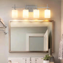 Jasper Gold Modern Frosted Glass 4-Light Bathroom Vanity Light