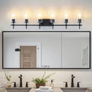 Jasper Modern Clear Glass 6-Light Bathroom Vanity Light